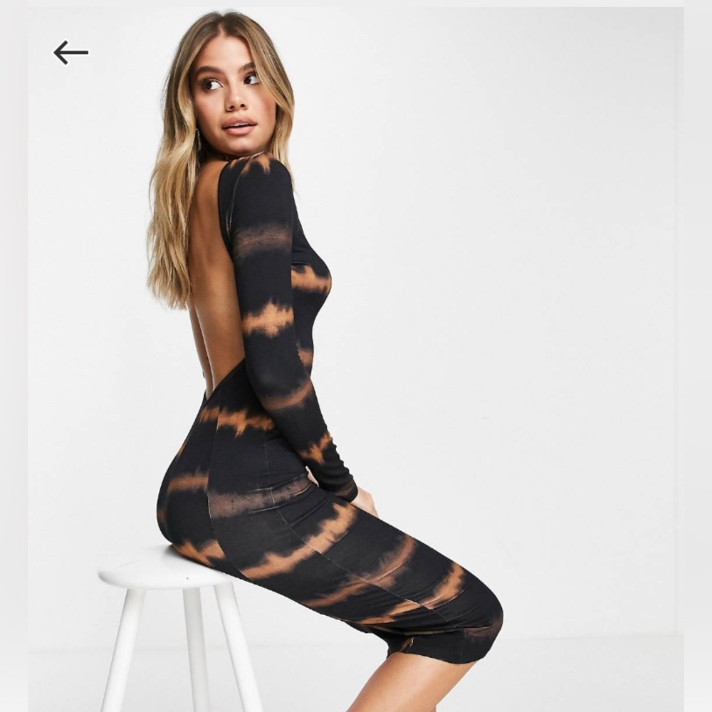 ASOS Tye Dye Backless MIDI Dress